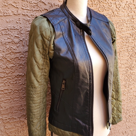 Leather  and Clothe Jacket XS - Picture 3 of 8